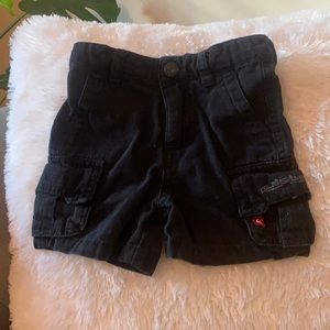 Quick Silver boys cargo shorts 6/9 months in black